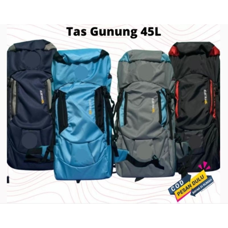 Tas gunung 45liter Tas ransel gunung Carrier backpack 45Lt tas guning TNF elektra