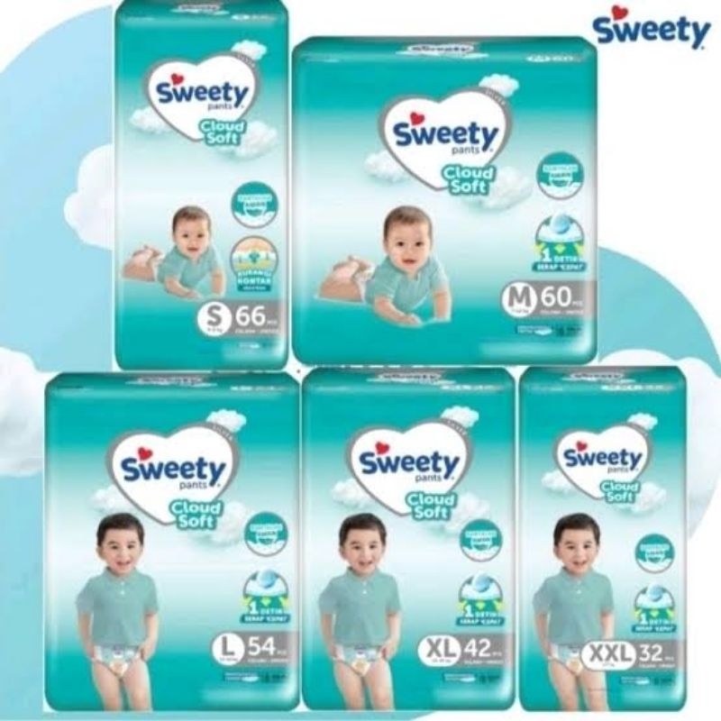 Sweety Silver pants popok bayi ukuran S/M/L/XL/XXL