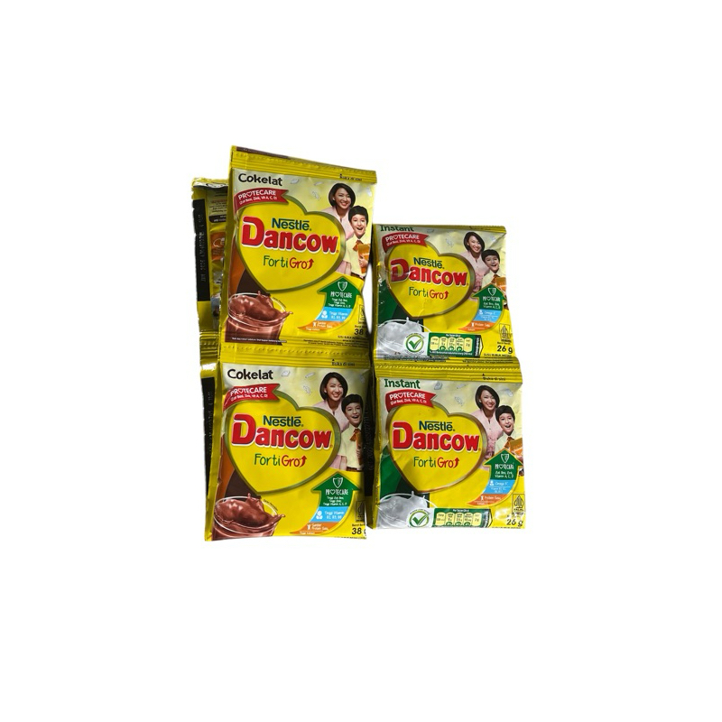 

Nestle Dancow FortiGrot sachet instan Putih 26g & Coklat 38g - 1 RENCENG / 10 pcs