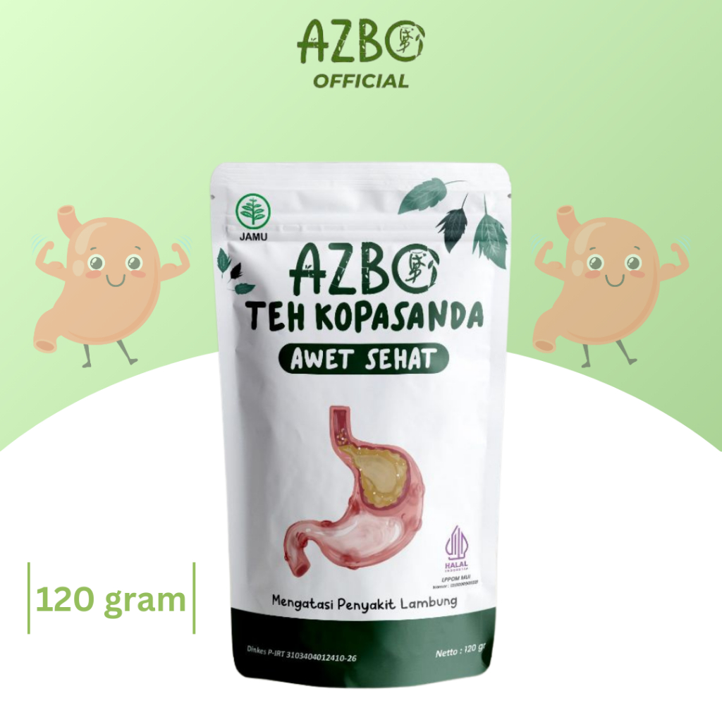 

AZBO -Teh Kopasanda Atasi Asam Lambung, Maag dan Gerd Minuman Herbal Kesehatan - isi (120 gram)