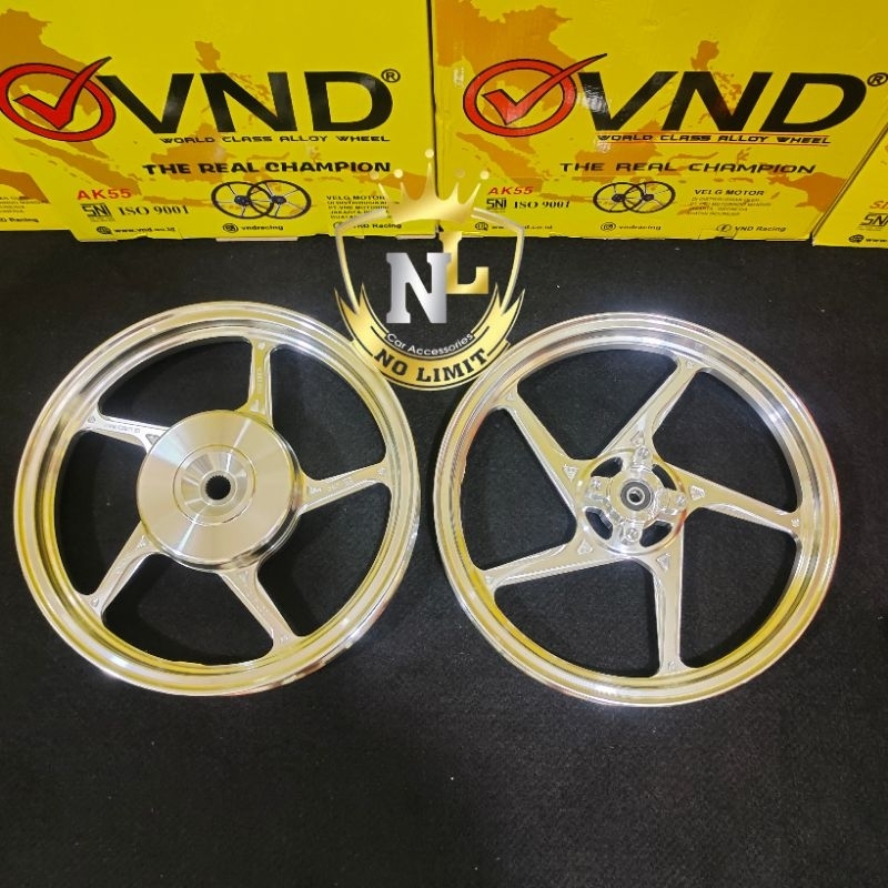Velg racing vnd ak 55 ring 14 Mio sporty smile Mio old/Vario 125 150 160/beat Scoopy Genio chrome