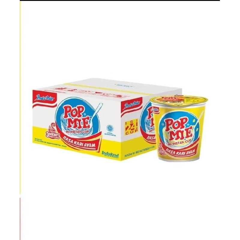 

pop mie instan cup rasa kari ayam 1 biji