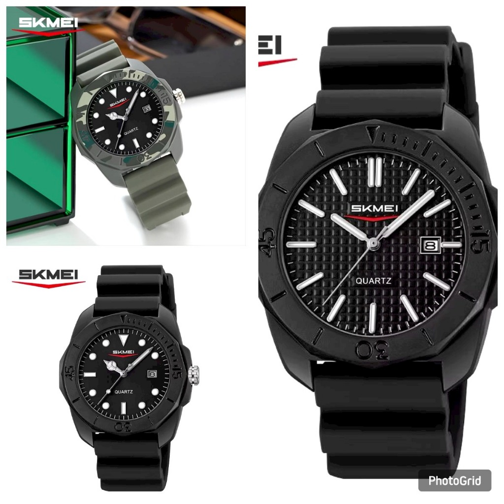 PENGIRIMAN INSTANT -- Jam tangan pria analog rubber SKMEI 2393 Original waterresist