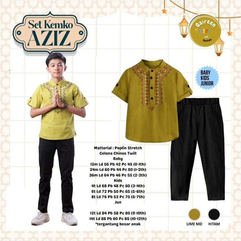 Koko Aziz set celana original qaireen