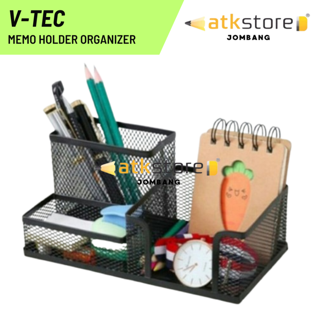 V-TEC Rak Meja Kantor Rak Meja Pensil Bolpoin Organizer Kantor Rak Pensil Meja Kantor