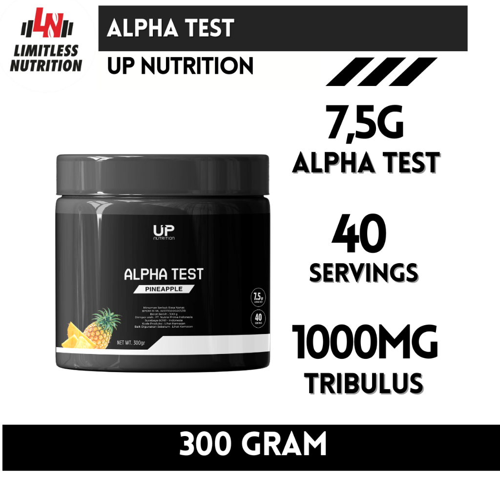 Up Nutrition Alpha Test 40 Serving - Testo Booster With Tongkat Ali Ashwagandha 300 Gram