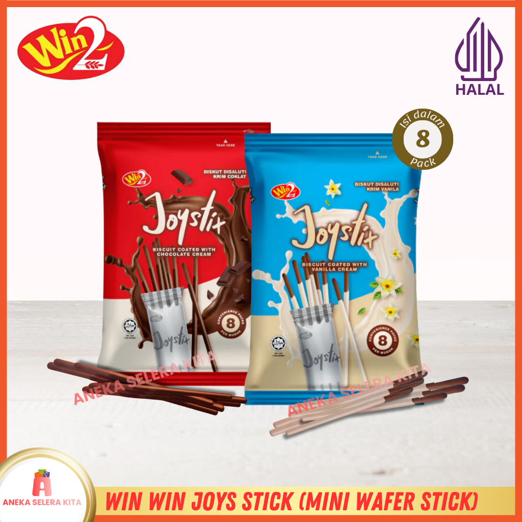 

Win2 Joystik Biscuit Coated With Chocolate Cream & Vanila Cream 160gr