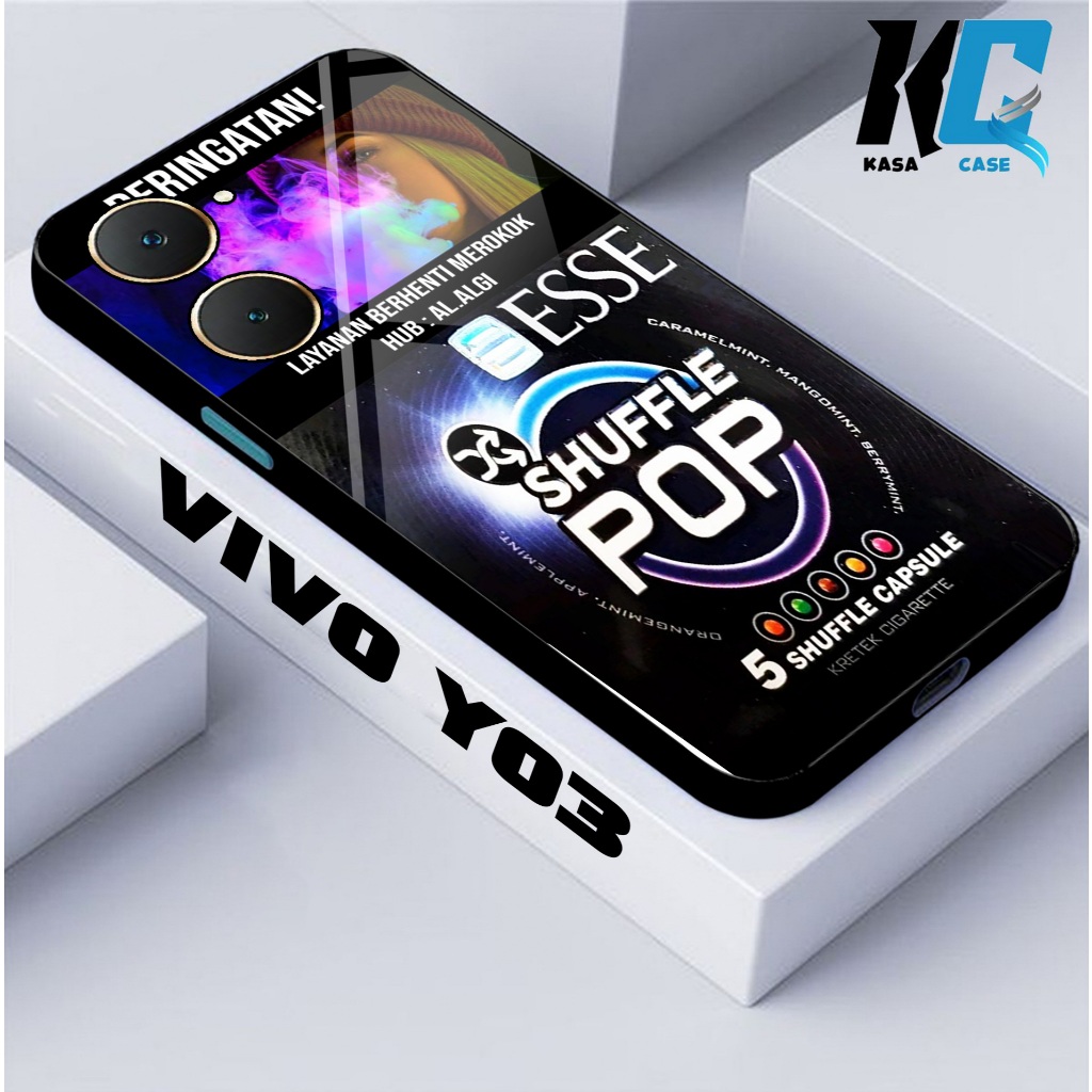 KASA CASE, Case VIVO Y03 - Krtun mix ROKOK Fashion Case Murah Hardcase case sofcase Pelindung Belaka