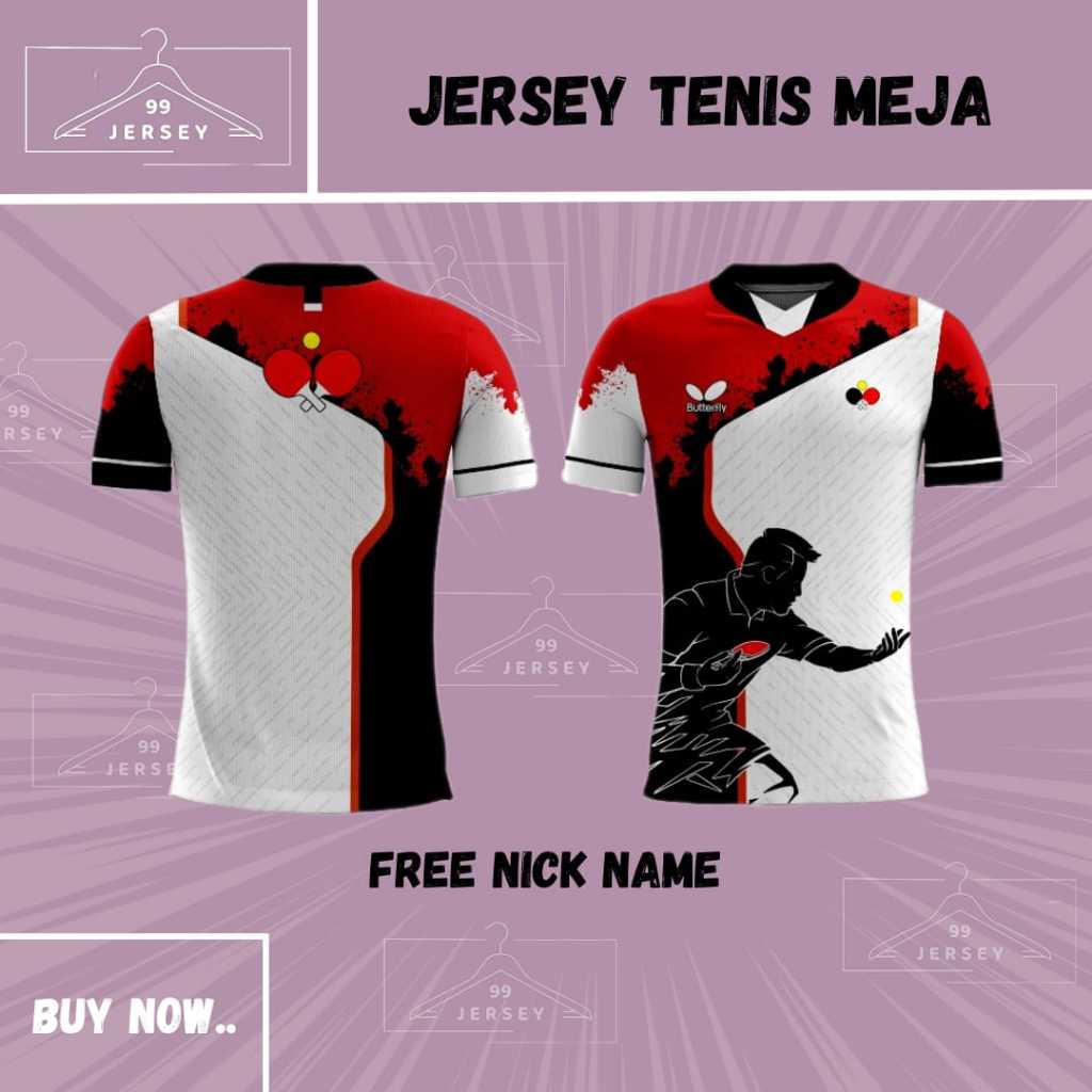 Jersey Tenis Meja | Baju Tenis meja | Pakaian Tenis Meja | Kaos Tenis Meja | Jersey Pingpong | Kaos 