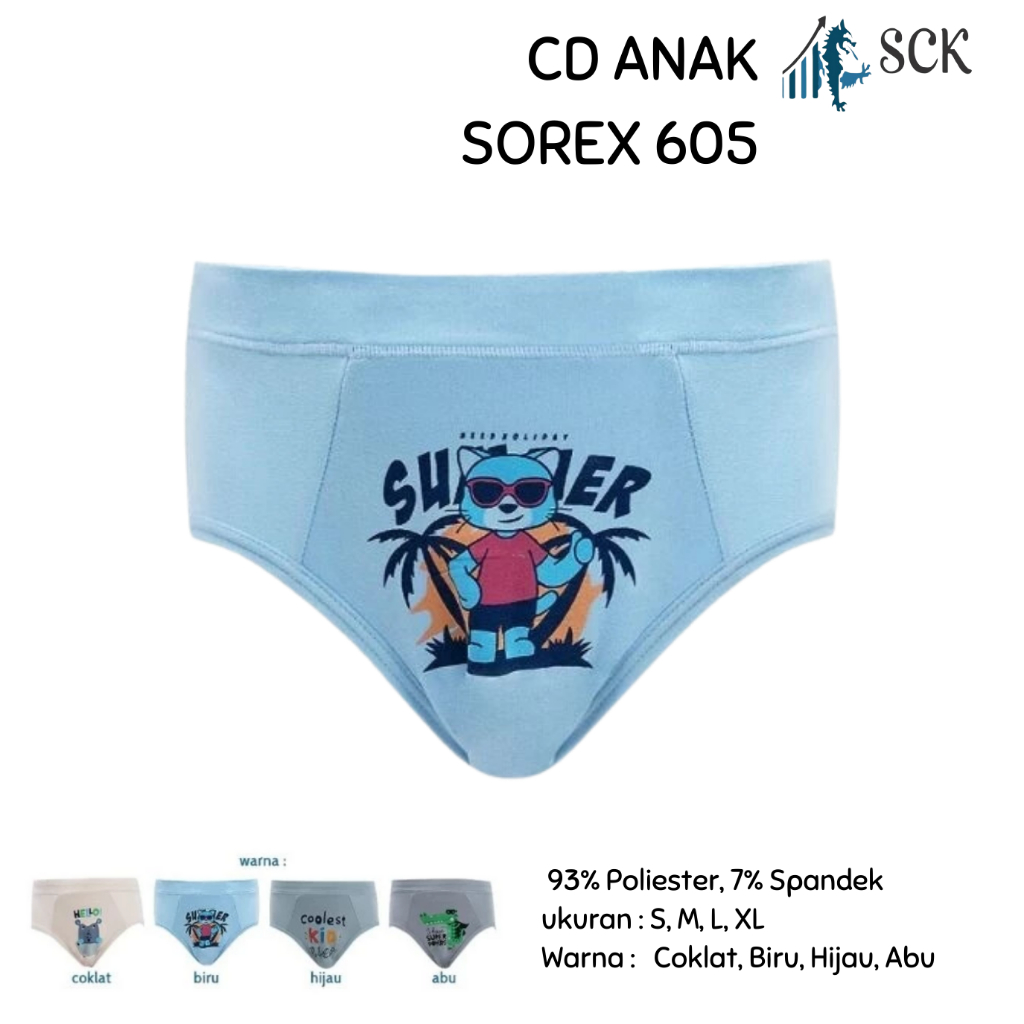[ISI 3] CD Anak Laki-Laki SOREX GM 605 - 603 - 606 - 652 - 670 Model Celana Dalam / Celana Dalam Hal