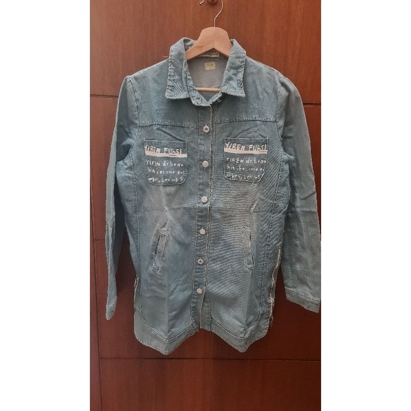 atasan pl  wanita denim tebal