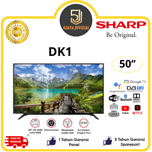 TV LED Sharp Android 50 Inch Sharp - 50DK1