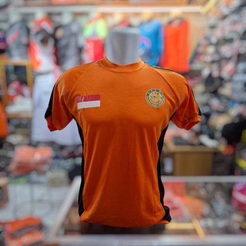 KAOS DALAMAN BASARNAS/KAOS DALAMAN BASARNAS OREN KOMBINASI HITAM