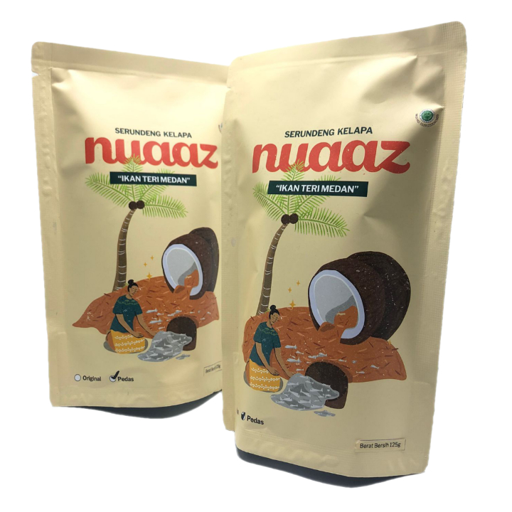 

Serundeng kelapa ikan teri medan varian Pedas 125 gr - Nuaaz