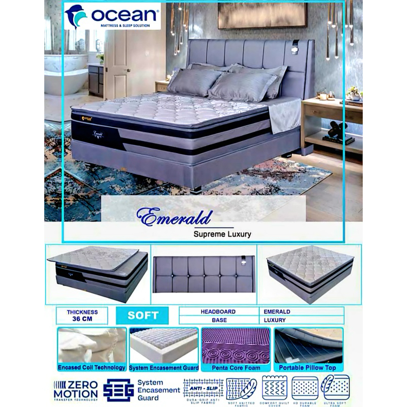 ( Pre Order ) Springbed Merk Ocean Type Emerland Luxury Soft