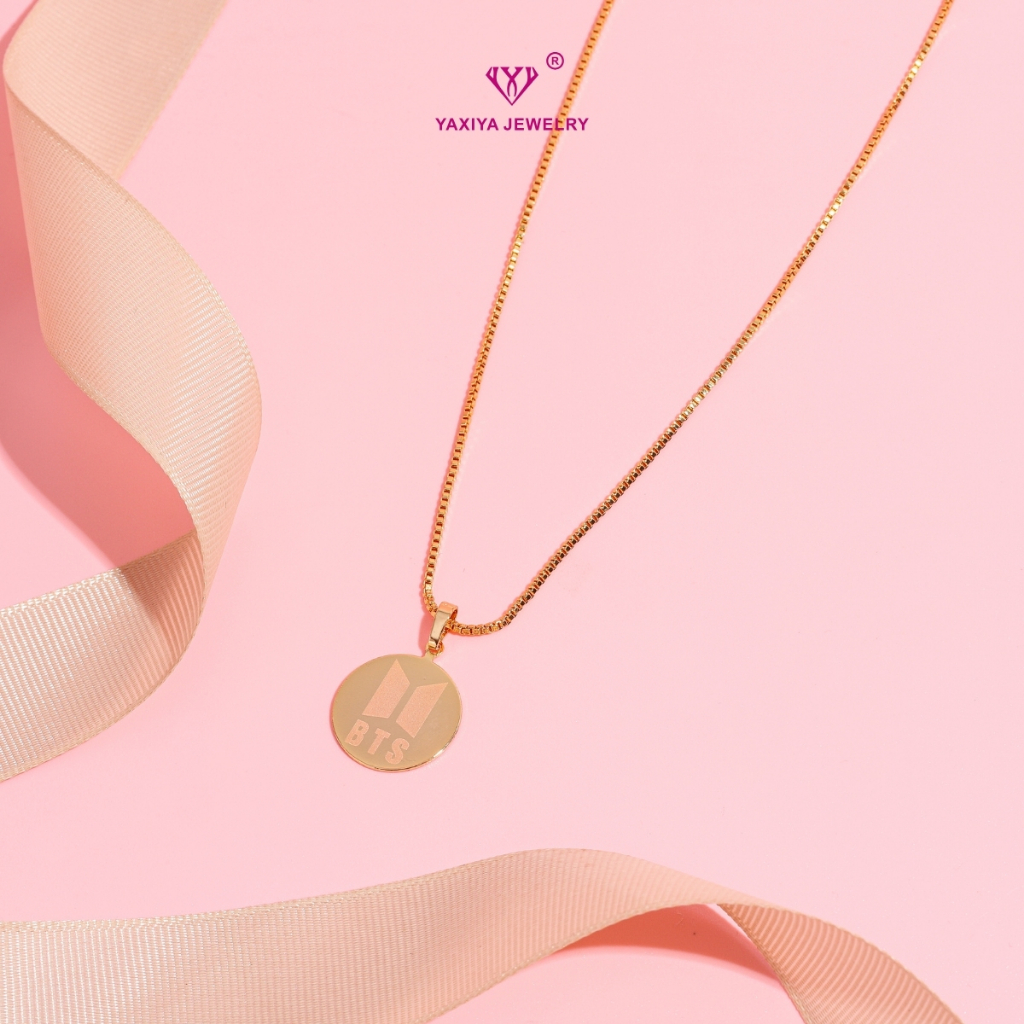 Yaxiya Kalung BTS Army Perhiasan Lapis Emas 18k 421