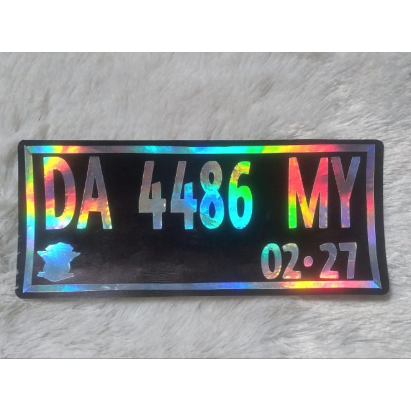 STIKER PLAT NOMER (VISOR DLL)