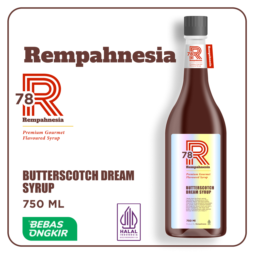 

Syrup Butterscotch / Sirup Rasa Butterscotch Premium 750ml / Rempahnesia Syrup