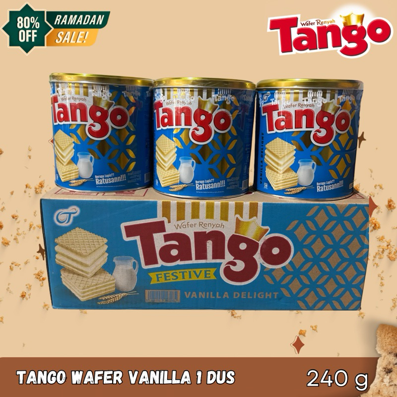 

[1Dus Isi 6 ]Tango wafer kaleng VANILLA COKLAT DAN COCONUT 240g