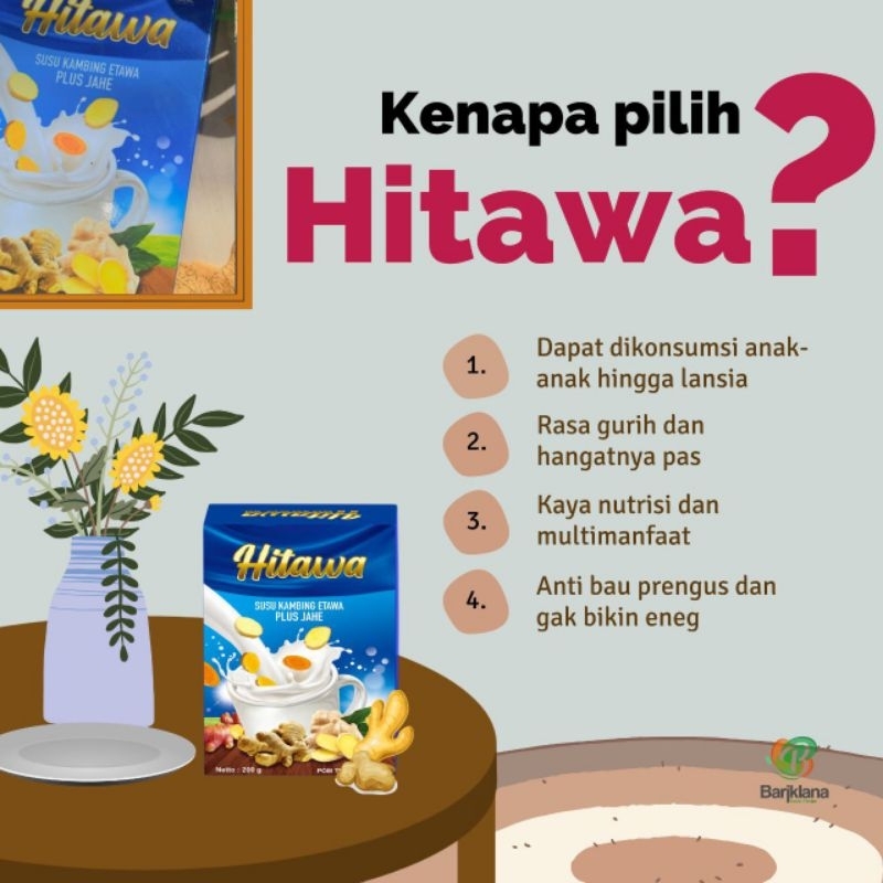 

HITAWA SUSU KAMBING ETAWA PLUS HERBAL JAHE