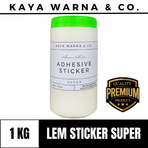 

Lem Sticker SUPER / Sticker Adhesive Super KAYA WARNA & CO. (1kg)