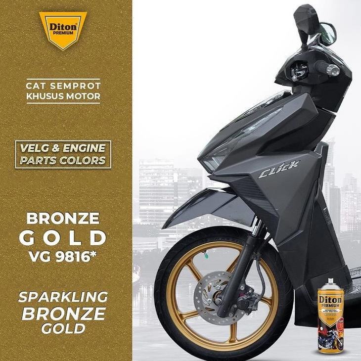 Cat Semprot DITON PREMIUM Velg & Engines Parts Colors - Bronze Gold VG 9816*
