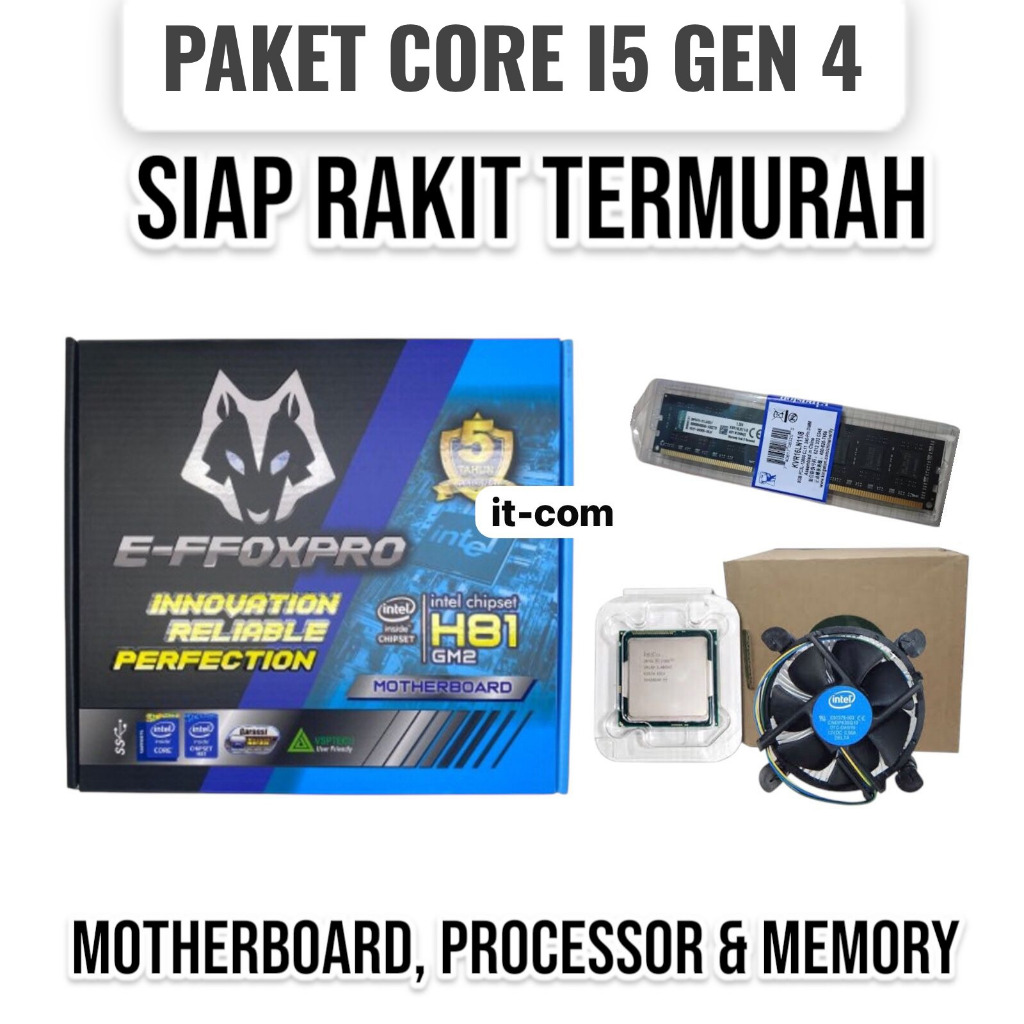 Paket Core i5 4th Generation Motherboard, Processor & Memory