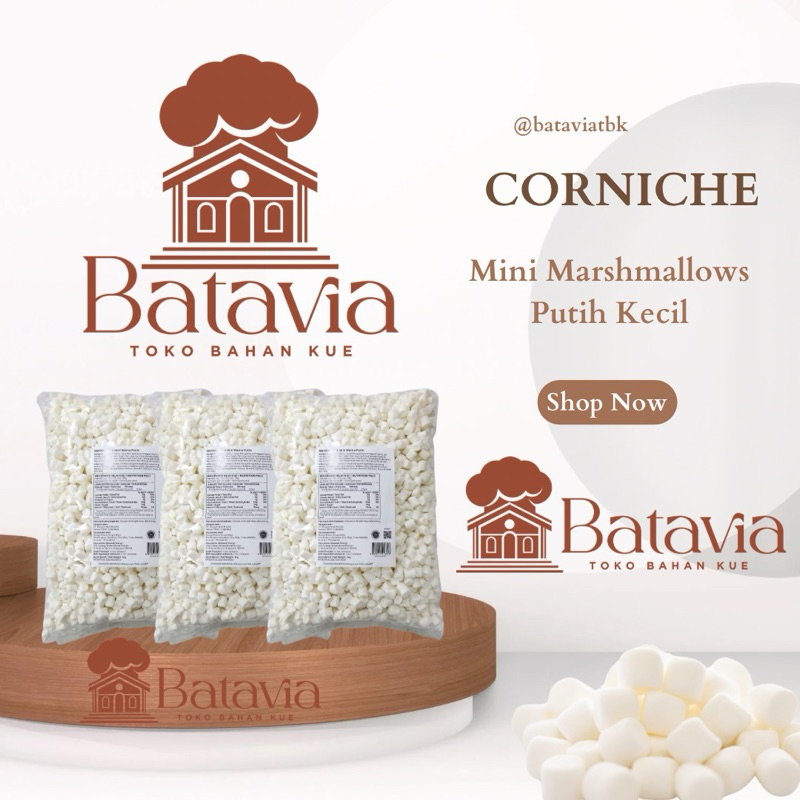 

Corniche Mini Marshmallows Putih Kecil 200g | Marshmallow Kecil