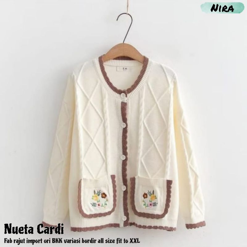 NUETA CARDI -CARDIGAN KOREAN STYLE /SWEATER/CARDIGAN RAJUT IMPORT JUMBO