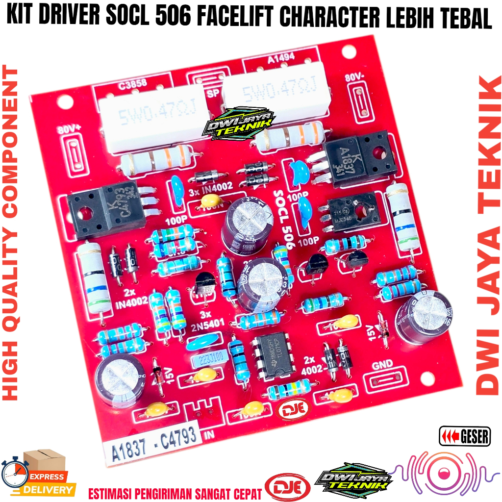 Kit Driver SOCL 506 Facelife Character Tebal LOW SUB GLEER