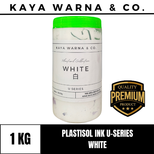 

Tinta Sablon Plastisol Ink WHITE U-Series KAYA WARNA & CO. (1kg)