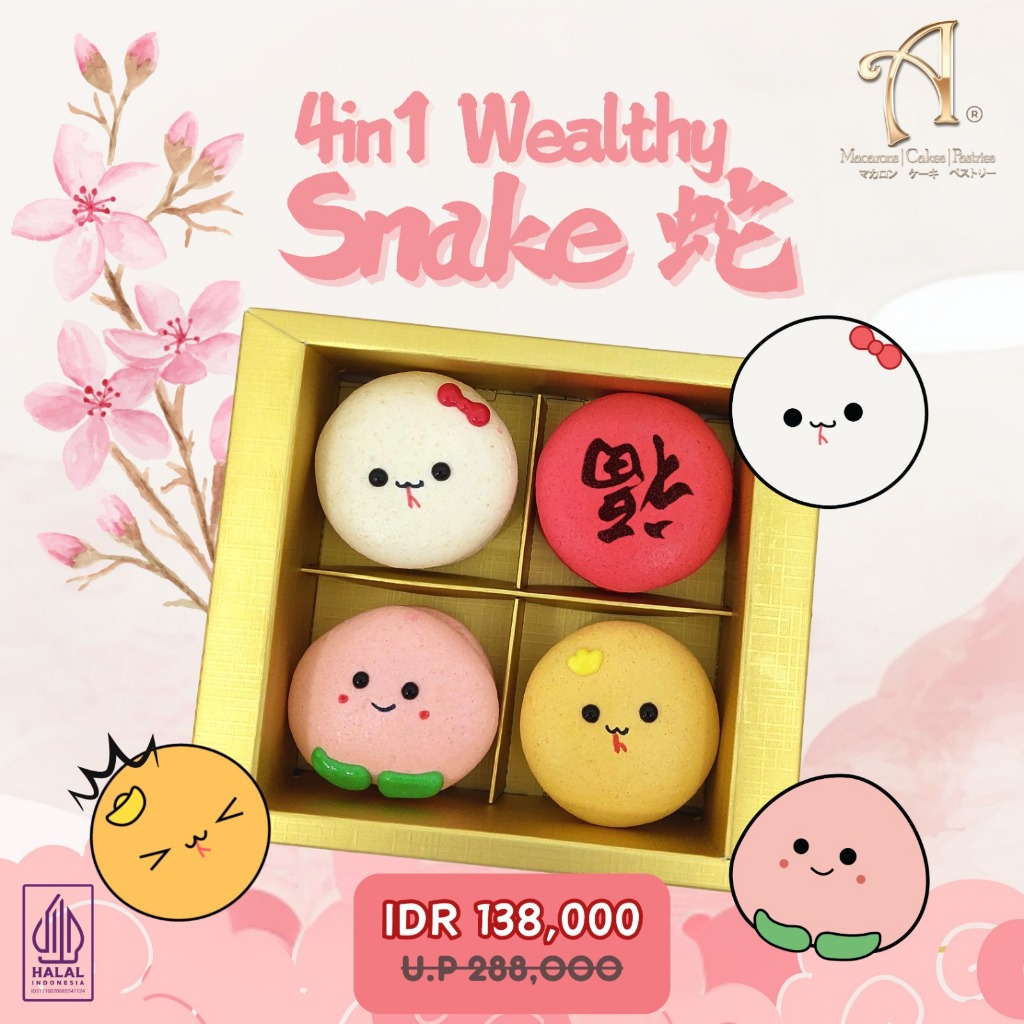 

Annabella Patisserie 4in1 Wealthy Snake Macaron in Gift Box