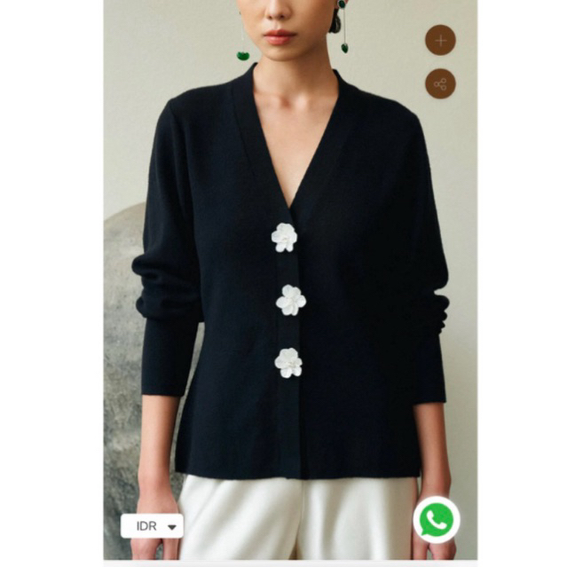 Luna Cardigan Top in Black - DUMA CNY Collection 2025 (Brand New with Tag)