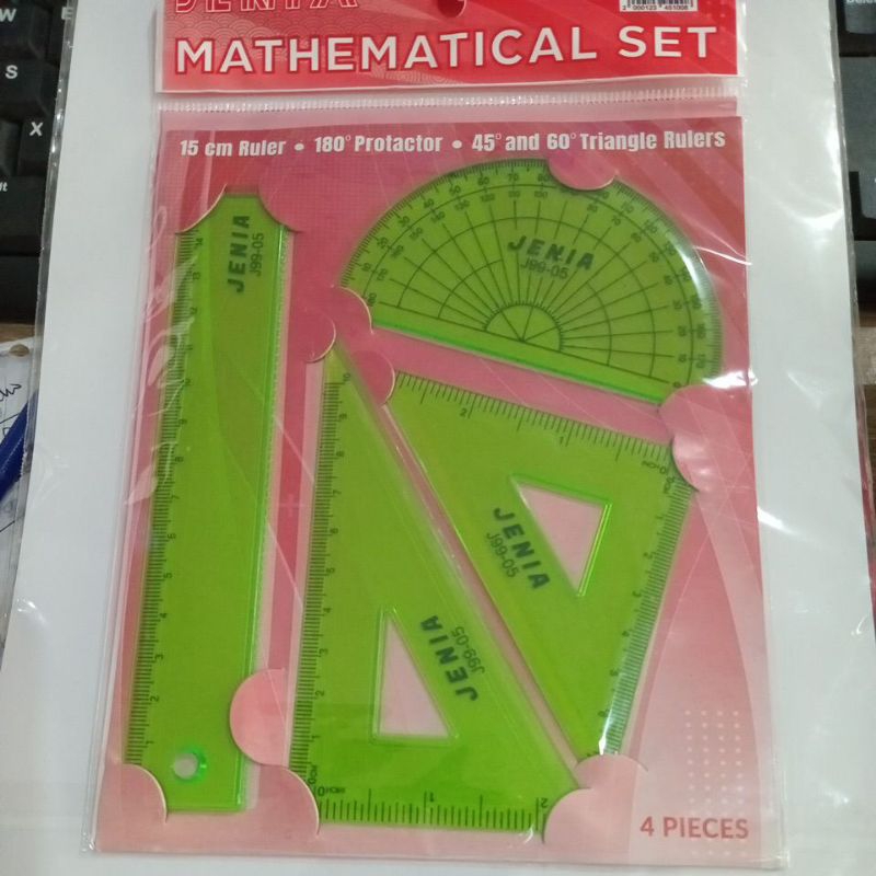 

Penggaris Set Matematika merk Jenia / SATUAN