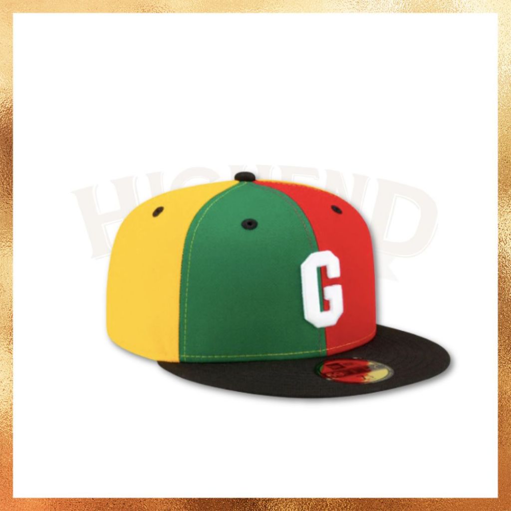 Ready Stock Topi New Era Homestead Grays Jerry Lorenzo Inspired Bob Marley Colorway 59FIFTY Fitted H