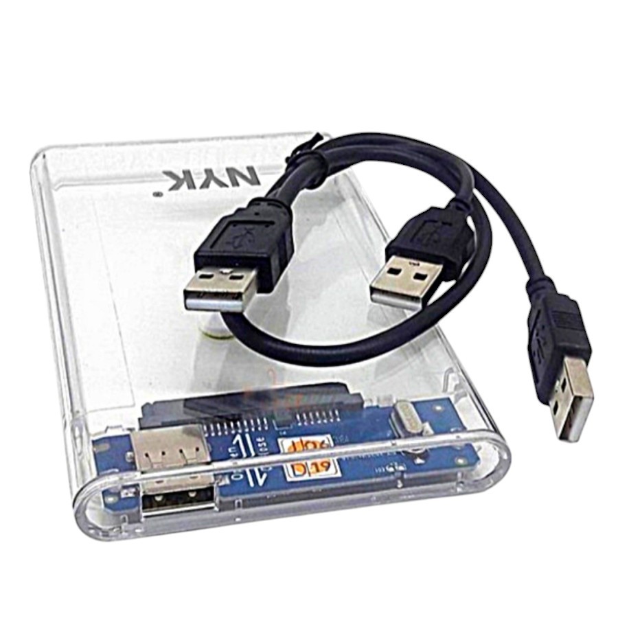 Casing Harddisk HDD Case 2,5 Transparant Enclosure Hardisk Transparan