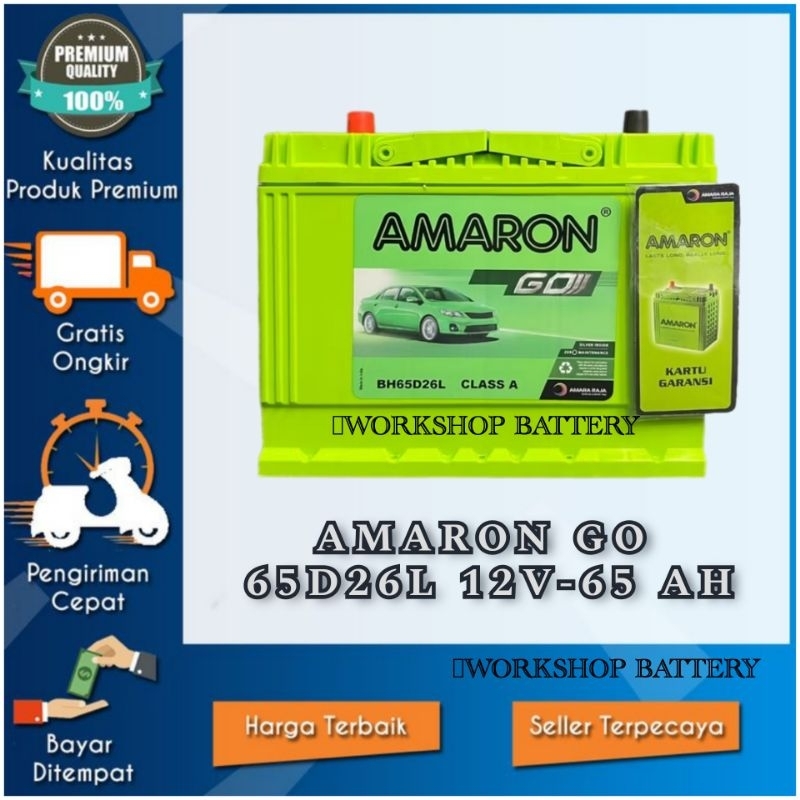 AKI MOBIL HONDA ACCORD / ODYSSEY / CIELO SV44T. AMARON GO 65D26L 12V-65 AH.