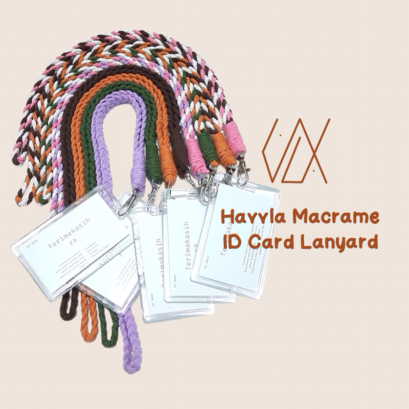 

Havvla Macrame Lanyard ID Card Holder / Gantungan Name Tag / Lanyard Universal