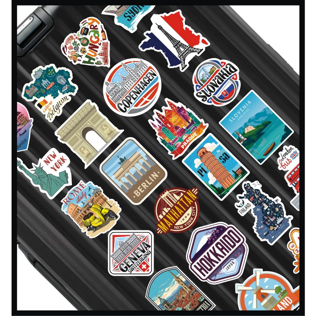 sticker koper travel / travel sticker koper / luggage sticker / country sticker / europe sticker / s