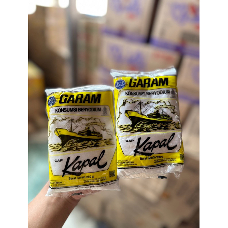 

GARAM KAPAL ASLI BERYODIUM 250G PAKET ISI 4 PCS