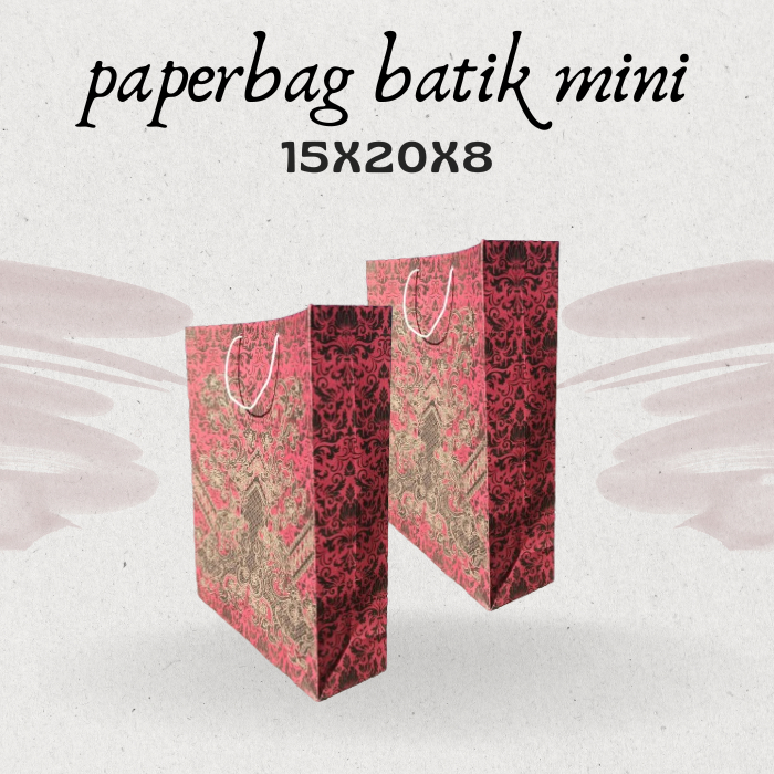 

Paperbag Batik mini 15x20 isi12pcs tas sovenir tas bungkus kado tas kemasan