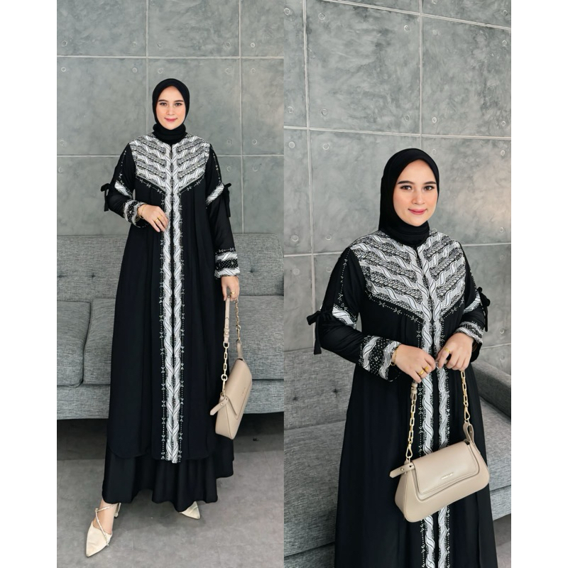 REALPICK ABAYA TURKEY /ABAYA BORDIR PUTIH/COD /ABAYA ARAB