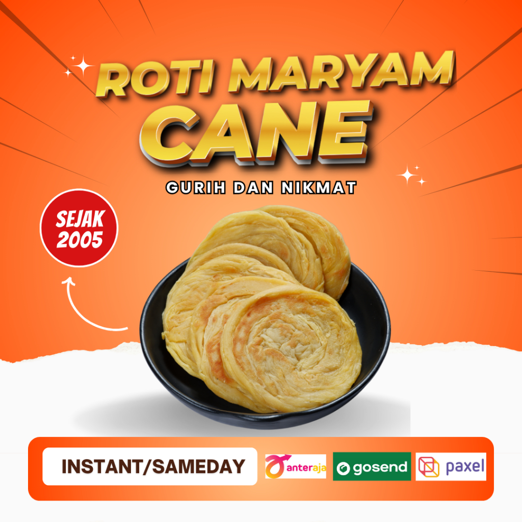 

Roti Maryam Cane Rasa Original & Coklat