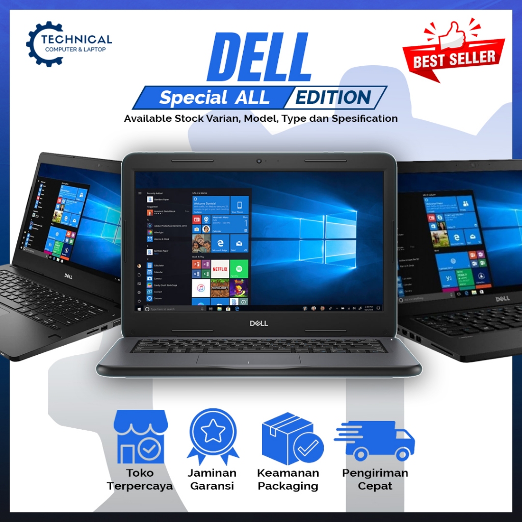 Laptop Spesial Dell Latitude Series 3310/3480/7440/7480 core i3-i5-i7 Mulus Original Bergaransi