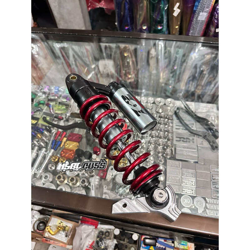 Shock showa cb maroon size 310mm anting bebek + raiser + baut