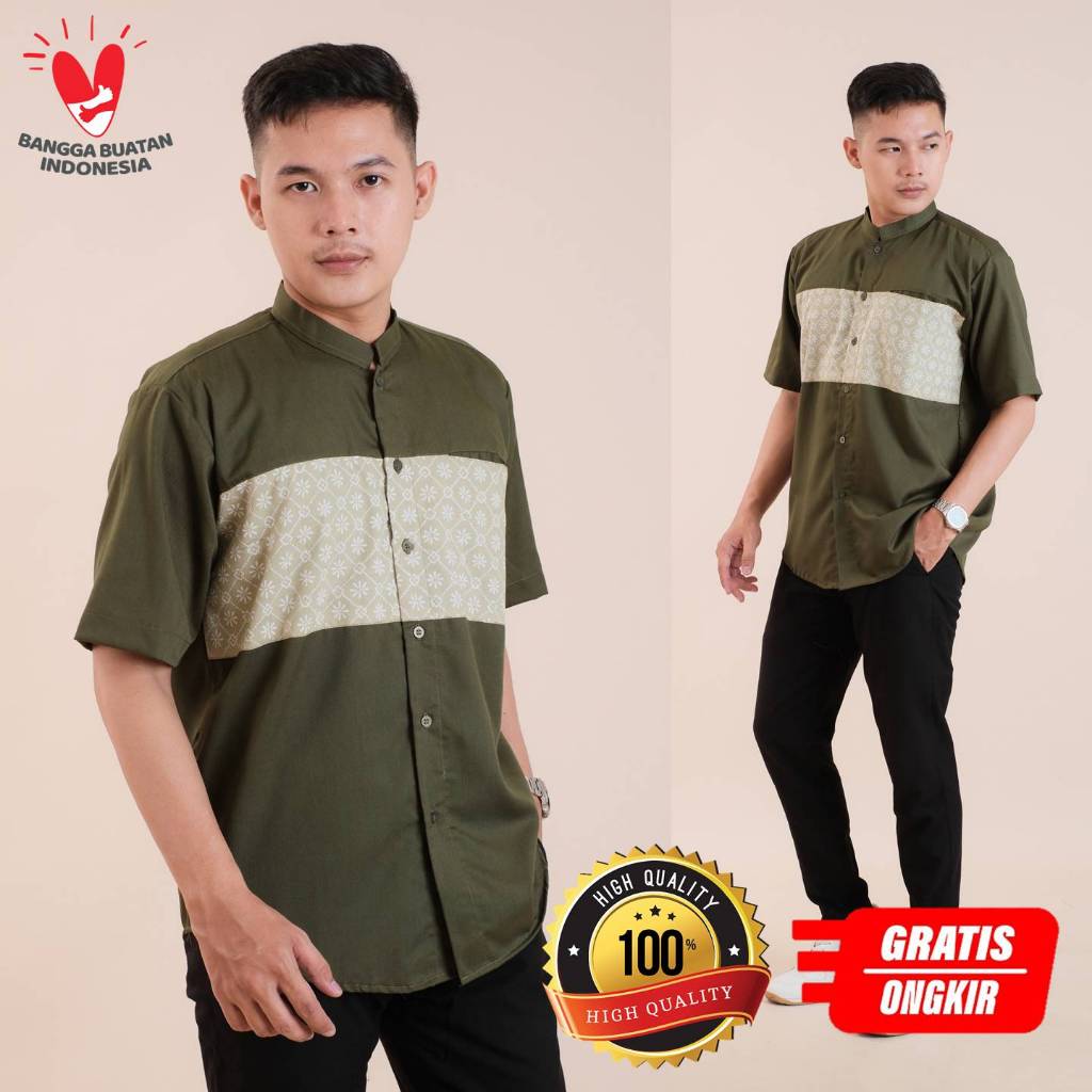 Kemeja Koko Hijau S Moslem Wear Safi