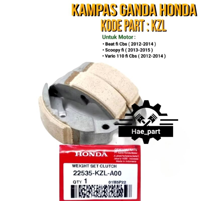 Kampas ganda Beat fi, Scoopy fi, Vario 110 stater kasar kzl