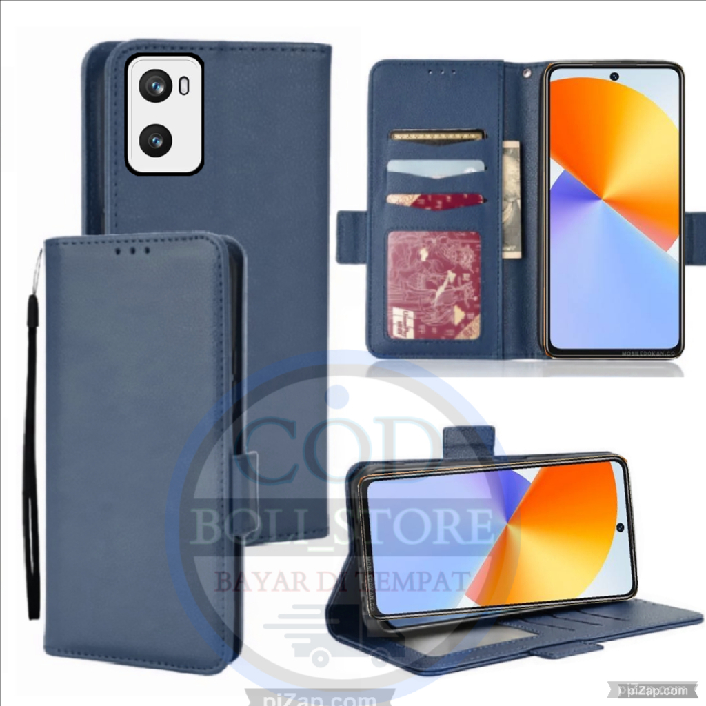 CASE HP OPPO A76 - CASING DOMPET-FLIP COVER LEATHER-SARUNG HP