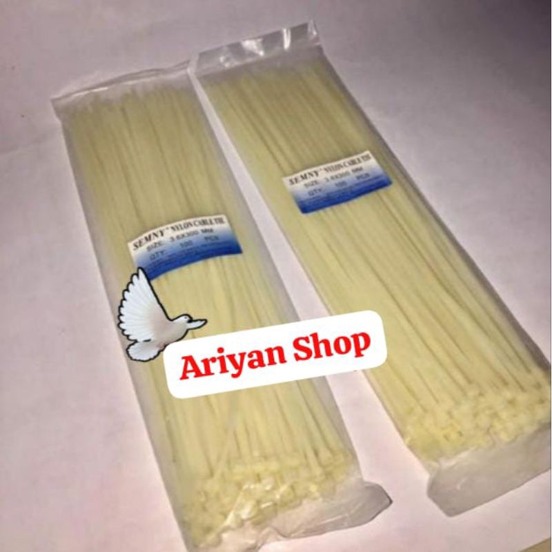 

Nylon Kabel Tie Putih 3,6×300 mm/Sabuk Tali Cable Ties 30 Cm Semny