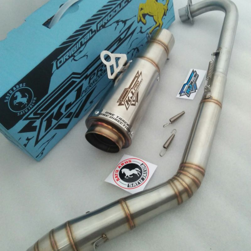knalpot racing model kolong type short inlet 50mm suara gahar road race drag race  Jupiter z fit x R